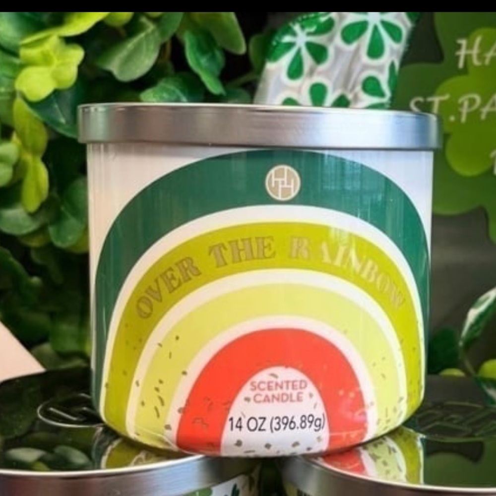 St. Patrick's Day Candle Over the Rainbow